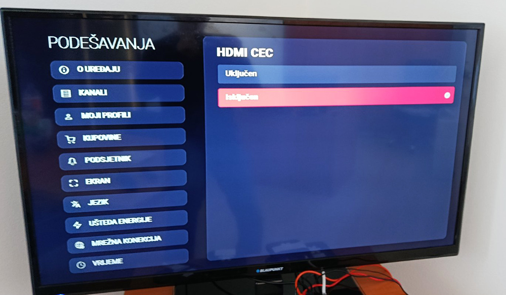 Podešavanje HDMI-CEC
